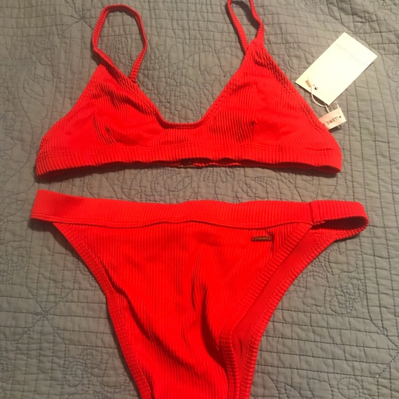 Red Bikini Bathing Suit - Picture 2 of 4